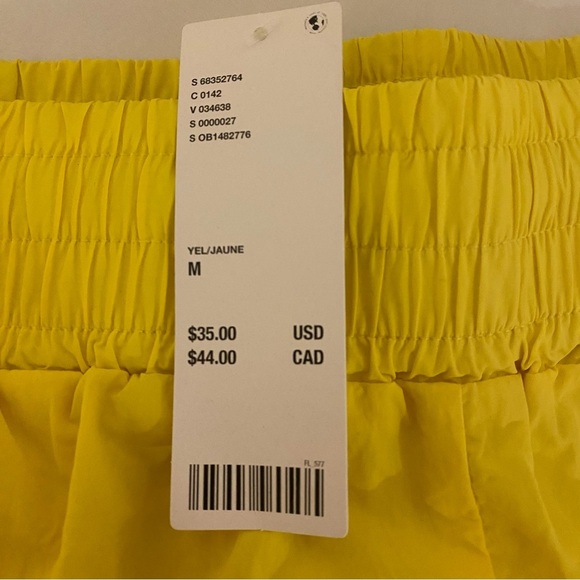 NWT Out From Under Urban Outfitters Medium Bright Yellow Athletic Shorts - Picture 3 of 9